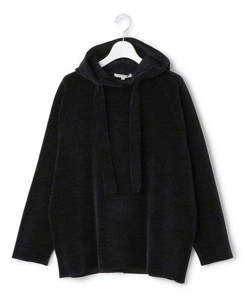 S size ONWARD(小さいサイズ) / エスサイズオンワード パーカー | 【SLOW/一部店舗限定】ベロア風ニット パーカー | 詳細4