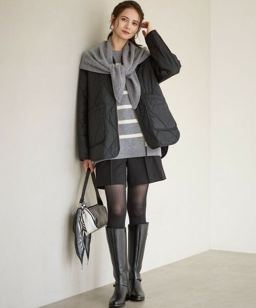 S size ONWARD(小さいサイズ) / エスサイズオンワード ニット・セーター | 【SLOW/一部店舗限定】ソフトウール ボーダー ニット | 詳細1