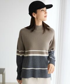 S size ONWARD(小さいサイズ) / エスサイズオンワード ニット・セーター | ウールカシミヤブレンドハイネック ニット