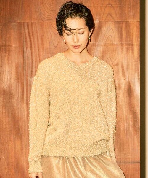 S size ONWARD(小さいサイズ)/エスサイズオンワード 【カタログ掲載・洗える】フェザーラメプルオーバー ニット モカ 32 S size ONWARD(小さいサイズ)/エスサイズオンワード 【カタログ掲載・洗える】フェザーラメプルオーバー ニット モカ 32