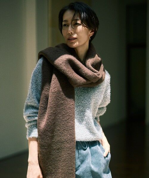 S size ONWARD(小さいサイズ)/エスサイズオンワード 【カタログ掲載・洗える】フェザーラメプルオーバー ニット グレー 32 S size ONWARD(小さいサイズ)/エスサイズオンワード 【カタログ掲載・洗える】フェザーラメプルオーバー ニット グレー 32