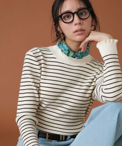 S size ONWARD(小さいサイズ) / エスサイズオンワード ニット・セーター | CICA加工 フリルネック プルオーバー