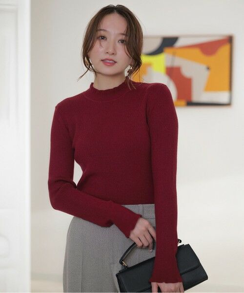 S size ONWARD(小さいサイズ) / エスサイズオンワード ニット・セーター | CICA加工 フリルネック プルオーバー | 詳細10