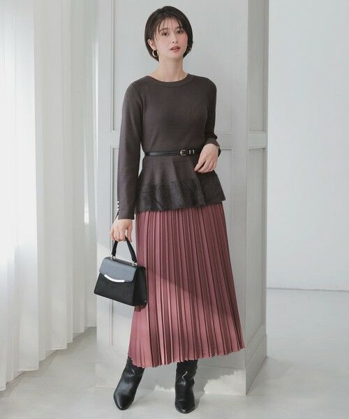 S size ONWARD(小さいサイズ) / エスサイズオンワード ニット・セーター | ペプラムフェザー ニット | 詳細3