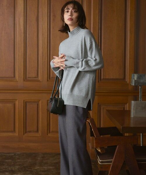 S size ONWARD(小さいサイズ) / エスサイズオンワード ニット・セーター | 【見上愛さんコラボカラー/Oggi掲載】カシミヤブレンド ハイネック ニット | 詳細1