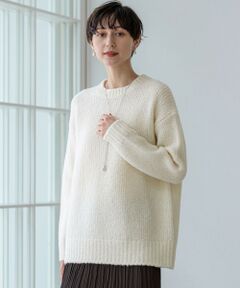 S size ONWARD(小さいサイズ) / エスサイズオンワード ニット・セーター | 【見上愛さん着用/STORY・VERY掲載】ブラッシュドエアーウール ファンシーニット