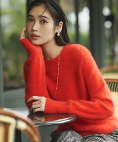 S size ONWARD(小さいサイズ) / エスサイズオンワード ニット・セーター | フォックスカシミヤファー ショート丈 ニット