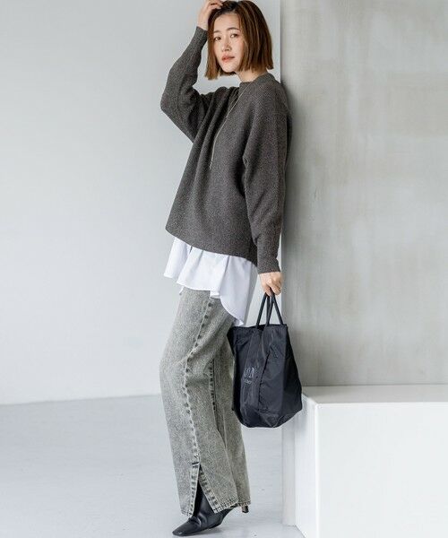 S size ONWARD(小さいサイズ) / エスサイズオンワード ニット・セーター | 【洗える】ウールカシミヤラメ ドルマンスリーブ ニット | 詳細7