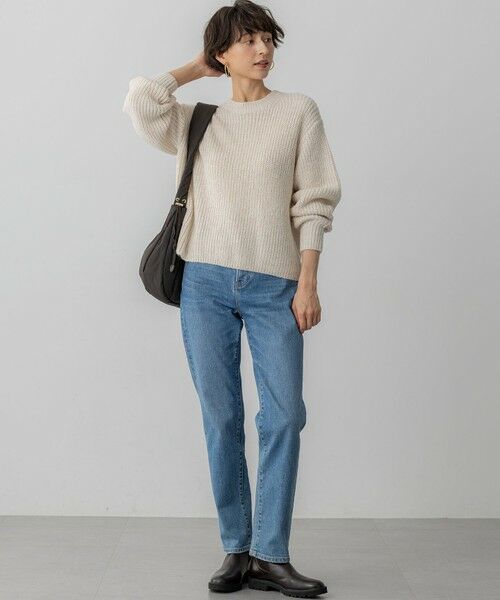 S size ONWARD(小さいサイズ) / エスサイズオンワード ニット・セーター | 【洗える】スパンコールバルキー クロップド ニット | 詳細1