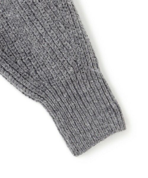 S size ONWARD(小さいサイズ) / エスサイズオンワード ブルゾン | 【洗える】スパンコールバルキー ダブルジップ ニットブルゾン | 詳細13