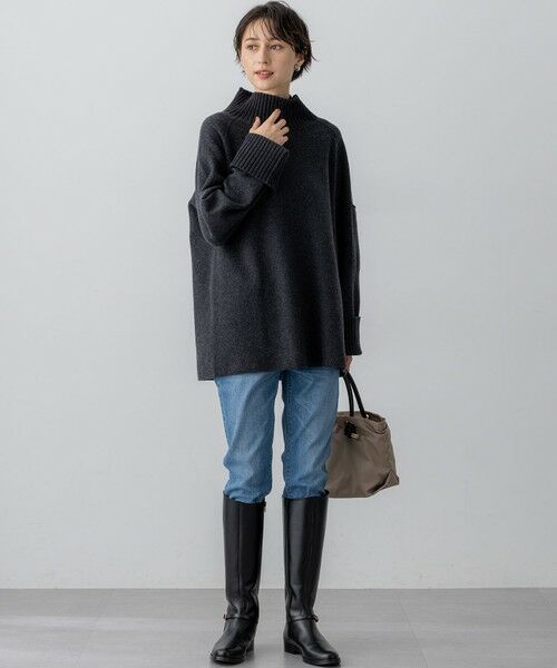 S size ONWARD(小さいサイズ) / エスサイズオンワード ニット・セーター | 【新色追加】ボイルドウールコンビニット チュニック | 詳細2