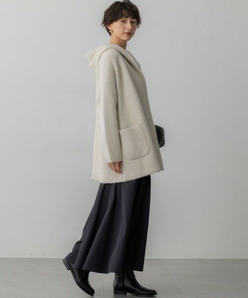 S size ONWARD(小さいサイズ) / エスサイズオンワード その他アウター | 【洗える】ラクーンブレンドダブルフェイス フーディー ニットカーディガン | 詳細2