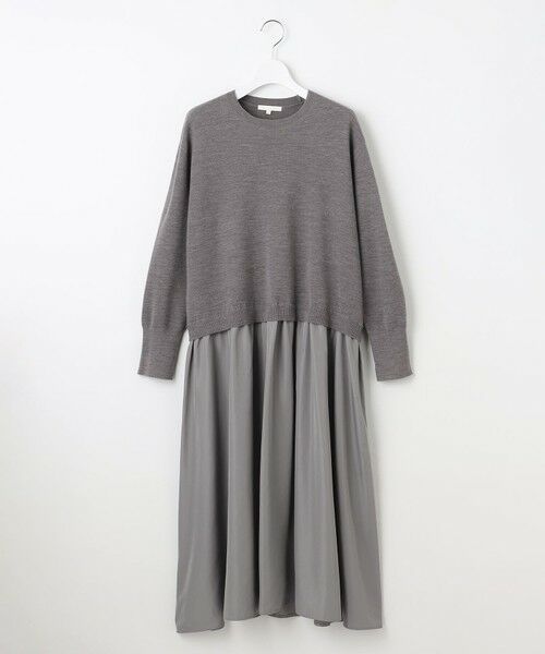 S size ONWARD(小さいサイズ) / エスサイズオンワード ロング・マキシ丈ワンピース | 【カタログ掲載】ウールミラノ異素材 ワンピース | 詳細4