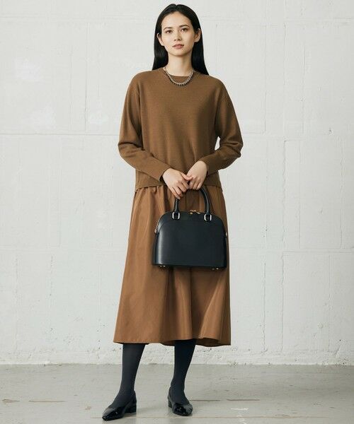 S size ONWARD(小さいサイズ) / エスサイズオンワード ロング・マキシ丈ワンピース | 【カタログ掲載】ウールミラノ異素材 ワンピース | 詳細11