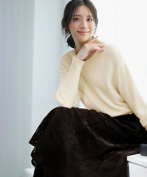 S size ONWARD(小さいサイズ) / エスサイズオンワード セットアップ | 【2SET】フェザー ニット × フロッキー スカート | 詳細1