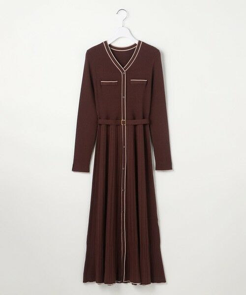 S size ONWARD(小さいサイズ) / エスサイズオンワード ミニ丈・ひざ丈ワンピース | バイカラーデザインニット ワンピース | 詳細3