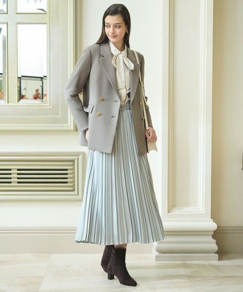 S size ONWARD(小さいサイズ) / エスサイズオンワード セットアップ | 【2SET】ボリューム ニット×プリーツ スカート セット | 詳細9