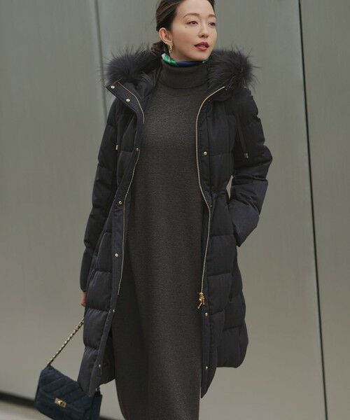 S size ONWARD(小さいサイズ) / エスサイズオンワード ミニ丈・ひざ丈ワンピース | 【洗える】カシミヤブレンド タートルネック ニットワンピース | 詳細4