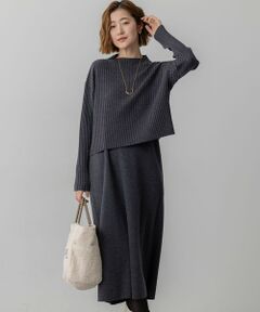 S size ONWARD(小さいサイズ) / エスサイズオンワード ミニ丈・ひざ丈ワンピース | 【洗える】レイヤードニットツイン ワンピース