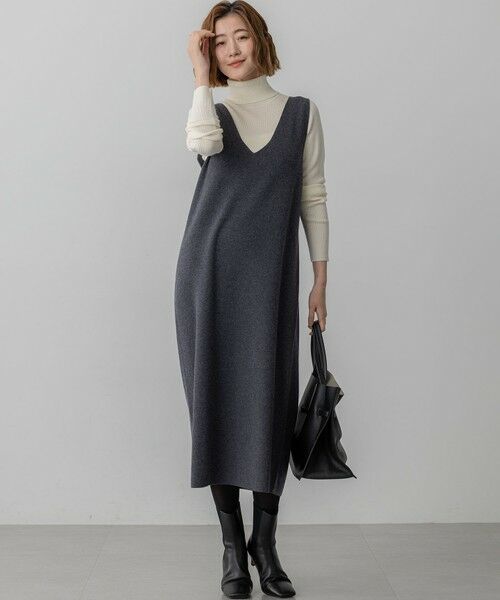 S size ONWARD(小さいサイズ) / エスサイズオンワード ミニ丈・ひざ丈ワンピース | 【洗える】レイヤードニットツイン ワンピース | 詳細6