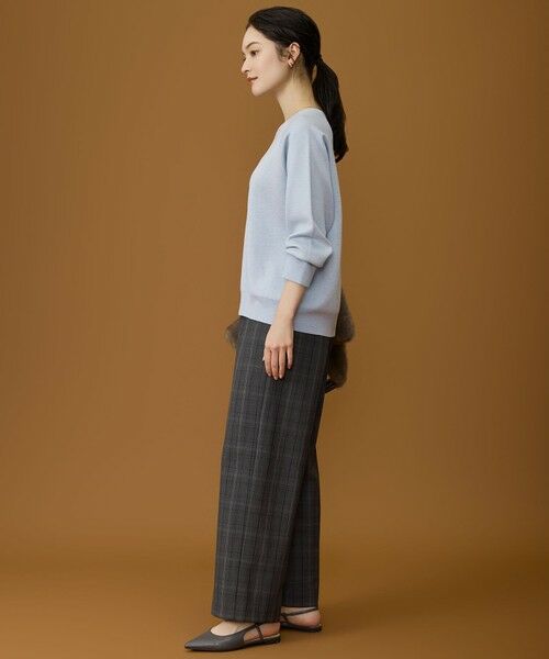 S size ONWARD(小さいサイズ) / エスサイズオンワード その他パンツ | TRギャバ裏起毛チェック柄ワイド パンツ | 詳細8