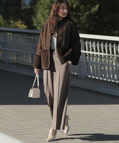 S size ONWARD(小さいサイズ) / エスサイズオンワード その他パンツ | ビューティサーモ2WAYストレッチ ワイドパンツ | 詳細13