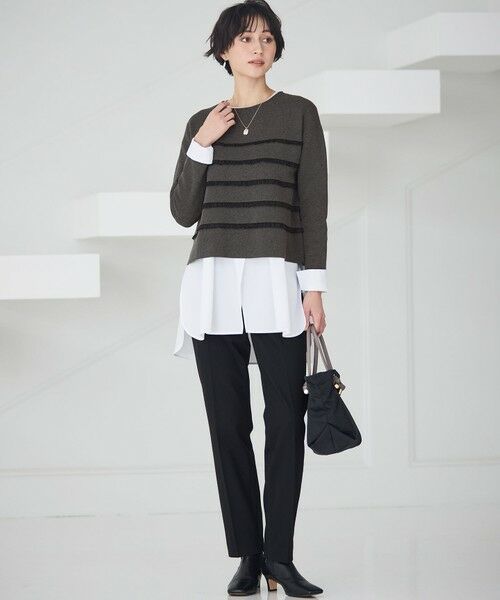 S size ONWARD(小さいサイズ) / エスサイズオンワード その他パンツ | 【洗える】フランネル2WAY テーパード パンツ | 詳細2