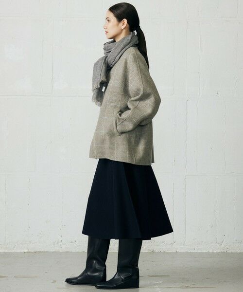 S size ONWARD(小さいサイズ) / エスサイズオンワード その他アウター | 【カタログ掲載】ウールリバーチェック柄ノーカラー コート | 詳細7