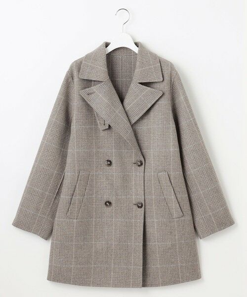 S size ONWARD(小さいサイズ) / エスサイズオンワード その他アウター | 【カタログ掲載】ウールリバーチェック柄ダブルブレスト コート | 詳細5