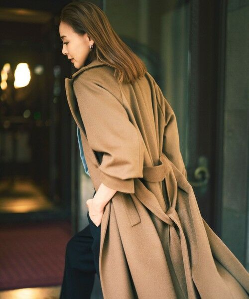 S size ONWARD(小さいサイズ) / エスサイズオンワード その他アウター | 【SHIHOさん着用】Super100sライトビーバーロング コート | 詳細2