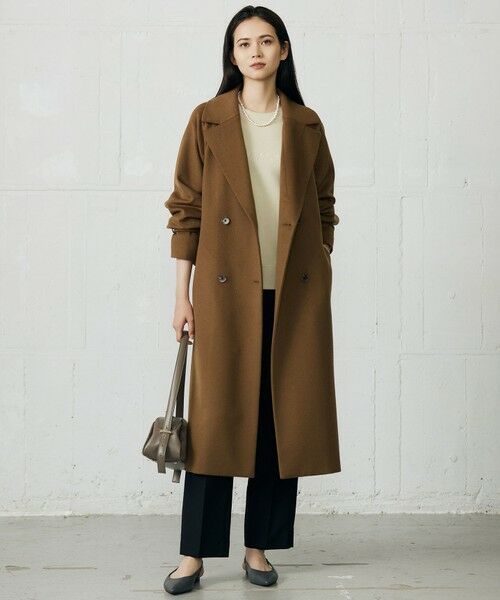 S size ONWARD(小さいサイズ) / エスサイズオンワード その他アウター | 【SHIHOさん着用】Super100sライトビーバーロング コート | 詳細6