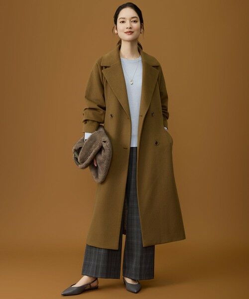 S size ONWARD(小さいサイズ) / エスサイズオンワード その他アウター | 【SHIHOさん着用】Super100sライトビーバーロング コート | 詳細9