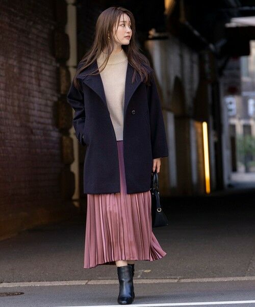 S size ONWARD(小さいサイズ) / エスサイズオンワード その他アウター | ウールライクスタンドカラー ミドルコート | 詳細22