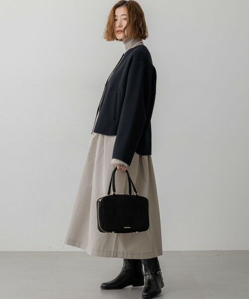 S size ONWARD(小さいサイズ) / エスサイズオンワード その他アウター | ウールライトリバー ノーカラー ショートコート | 詳細5