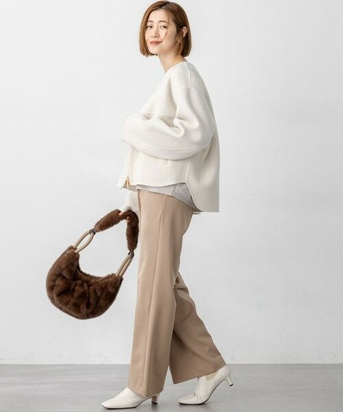 S size ONWARD(小さいサイズ) / エスサイズオンワード その他アウター | ウールライトリバー ノーカラー ショートコート | 詳細10