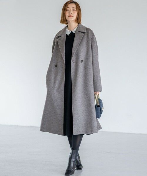 S size ONWARD(小さいサイズ) / エスサイズオンワード その他アウター | COLOMBOカシミヤビーバー ダブルフロント チェスターコート | 詳細2