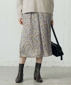 S size ONWARD(小さいサイズ) / エスサイズオンワード ミニ・ひざ丈スカート | マルチポルカドットプリント スカート