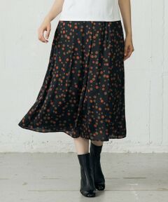 S size ONWARD(小さいサイズ) / エスサイズオンワード ミニ・ひざ丈スカート | マルチポルカドットプリント スカート