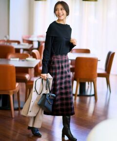 S size ONWARD(小さいサイズ) / エスサイズオンワード ミニ・ひざ丈スカート | ビューティサーモ2WAYストレッチチェック スカート