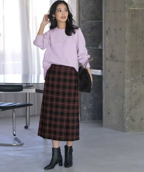 S size ONWARD(小さいサイズ) / エスサイズオンワード ミニ・ひざ丈スカート | ビューティサーモ2WAYストレッチチェック スカート | 詳細9