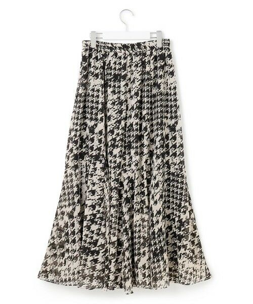 S size ONWARD(小さいサイズ) / エスサイズオンワード ミニ・ひざ丈スカート | 【洗える】ハウンドトゥースアートプリント ギャザー スカート | 詳細11