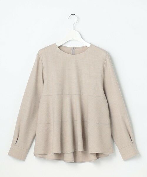 S size ONWARD(小さいサイズ) / エスサイズオンワード シャツ・ブラウス | 【SHIHOさん着用】ソフトウールブレンドペプラム ブラウス | 詳細6