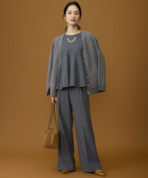 S size ONWARD(小さいサイズ) / エスサイズオンワード シャツ・ブラウス | 【SHIHOさん着用】ソフトウールブレンドペプラム ブラウス | 詳細12