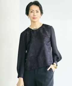 S size ONWARD(小さいサイズ) / エスサイズオンワード シャツ・ブラウス | 【カタログ掲載・セットアップ対応】フラワーオパールプリントブロッキング ブラウス