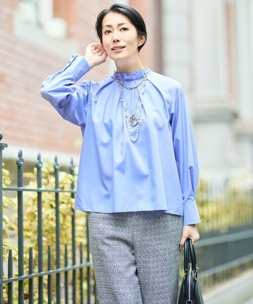 S size ONWARD(小さいサイズ) / エスサイズオンワード シャツ・ブラウス | 【カタログ掲載】ナチュラルタッチスタンドカラー ブラウス | 詳細9