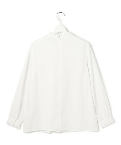 S size ONWARD(小さいサイズ) / エスサイズオンワード シャツ・ブラウス | 【洗える】バックサテンアムンゼン フリルデザインシャツ | 詳細8