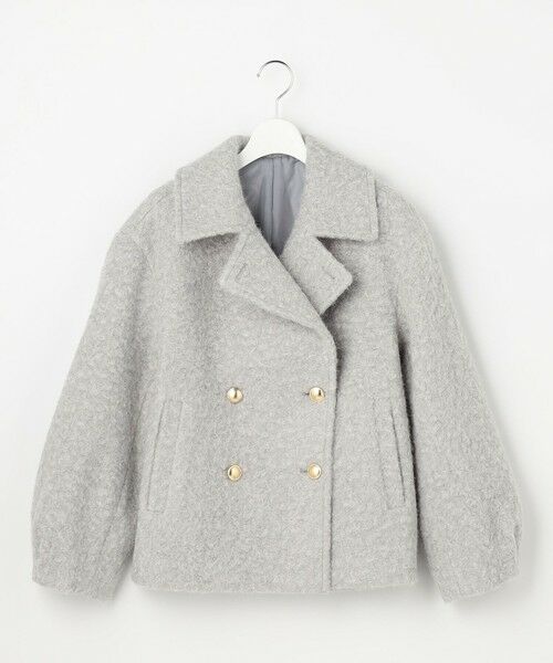 S size ONWARD(小さいサイズ) / エスサイズオンワード ピーコート | 【2WAY】ブークレーシャギーラメ アウター | 詳細12