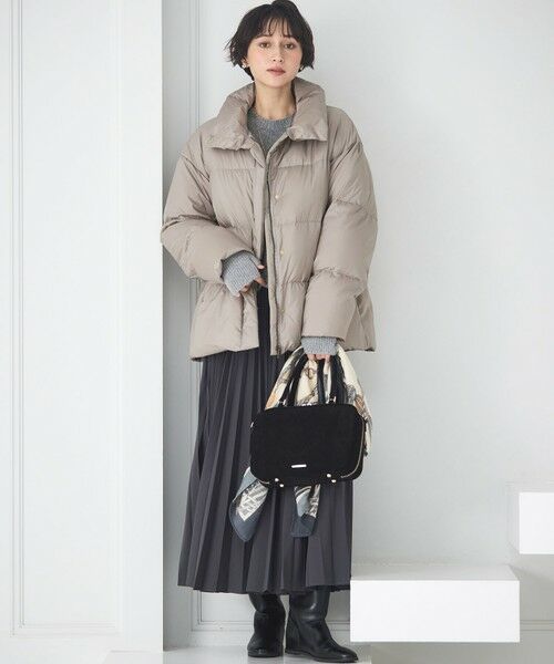 S size ONWARD(小さいサイズ) / エスサイズオンワード ダウンジャケット・ベスト | 【Oggi掲載】シレータフタ ハイネック ショート ダウンコート | 詳細1