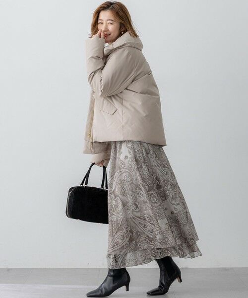 S size ONWARD(小さいサイズ) / エスサイズオンワード ダウンジャケット・ベスト | 【一部店舗限定/滝沢眞規子さん着用/撥水加工】ミリタリー Aライン ダウンコート | 詳細21