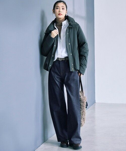 S size ONWARD(小さいサイズ) / エスサイズオンワード ダウンジャケット・ベスト | 【一部店舗限定/滝沢眞規子さん着用/撥水加工】ミリタリー Aライン ダウンコート | 詳細24